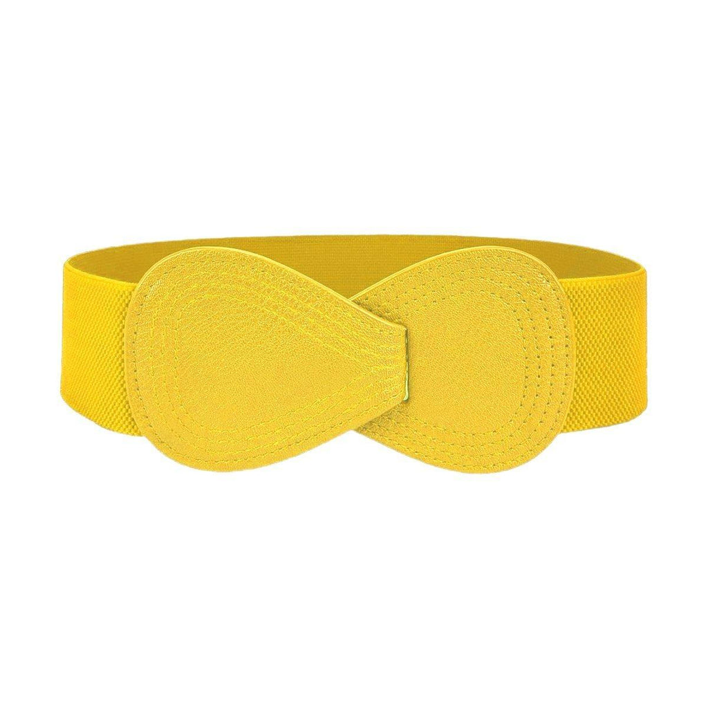 Fashion Belt Red Elastic Waist Cover Wide Belt Women Black Elastic Bow Decoration - Red