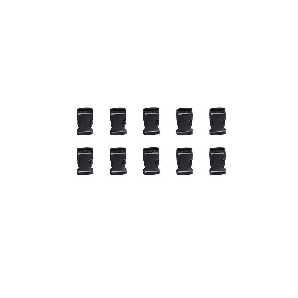 10pcs Black Plastic Buckle Clips for School Bag Backpack Strap Multifunctional - 25mm