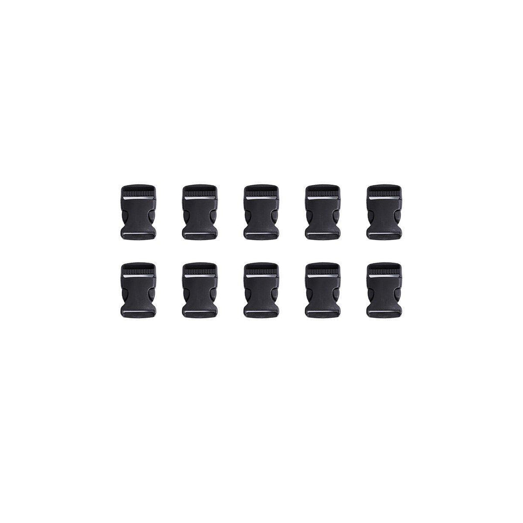 10pcs Black Plastic Buckle Clips for School Bag Backpack Strap Multifunctional - 32mm