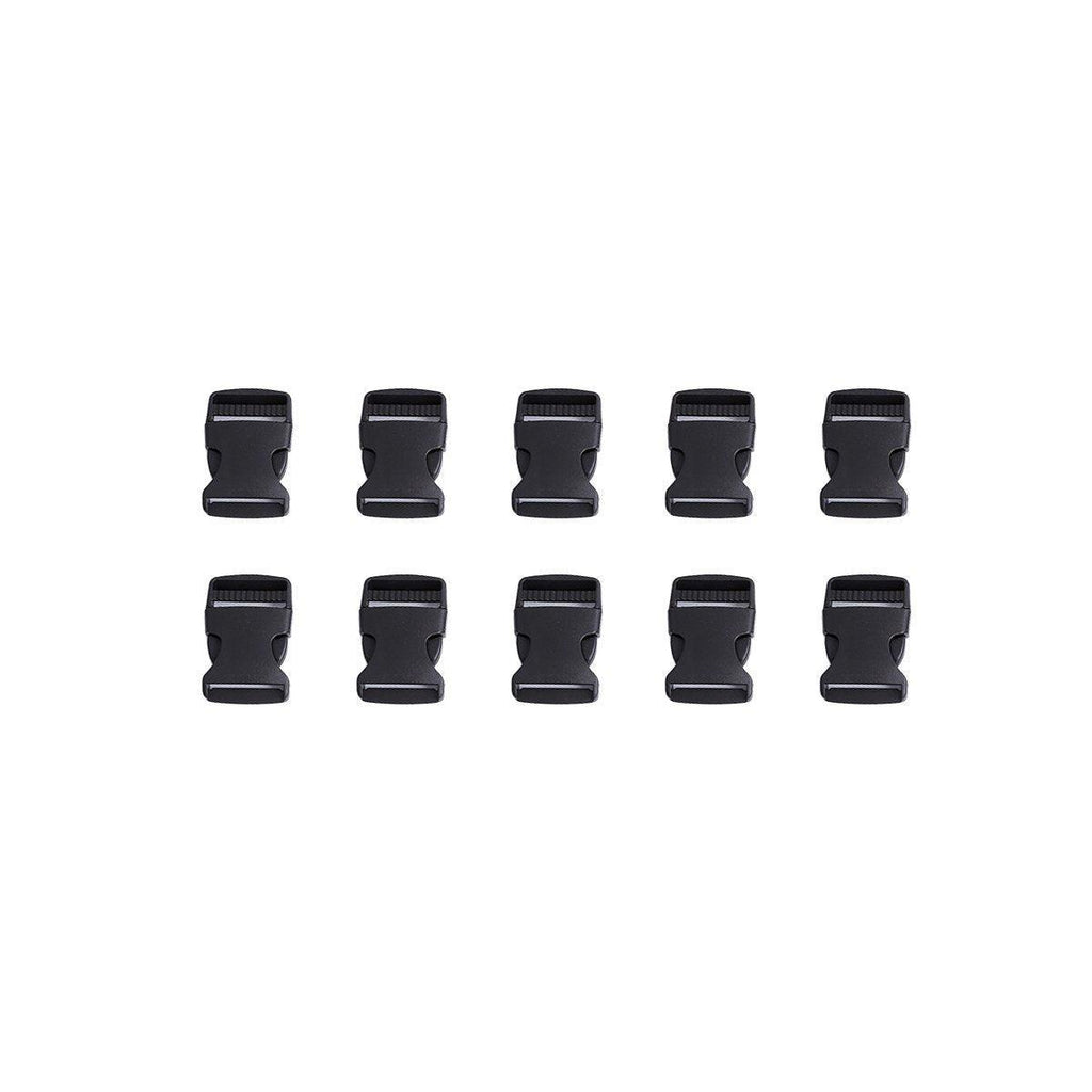 10pcs Black Plastic Buckle Clips for School Bag Backpack Strap Multifunctional - 38mm