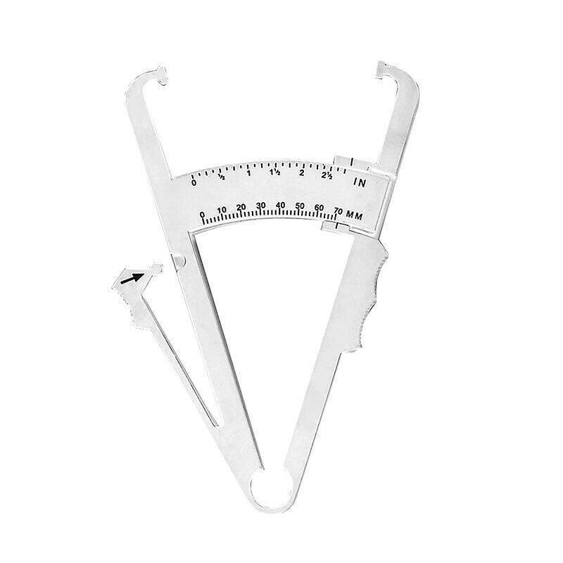 Body Fat Measurement Testing Caliper Skinfold Skin Fold Gym Weight Loss Test - Black