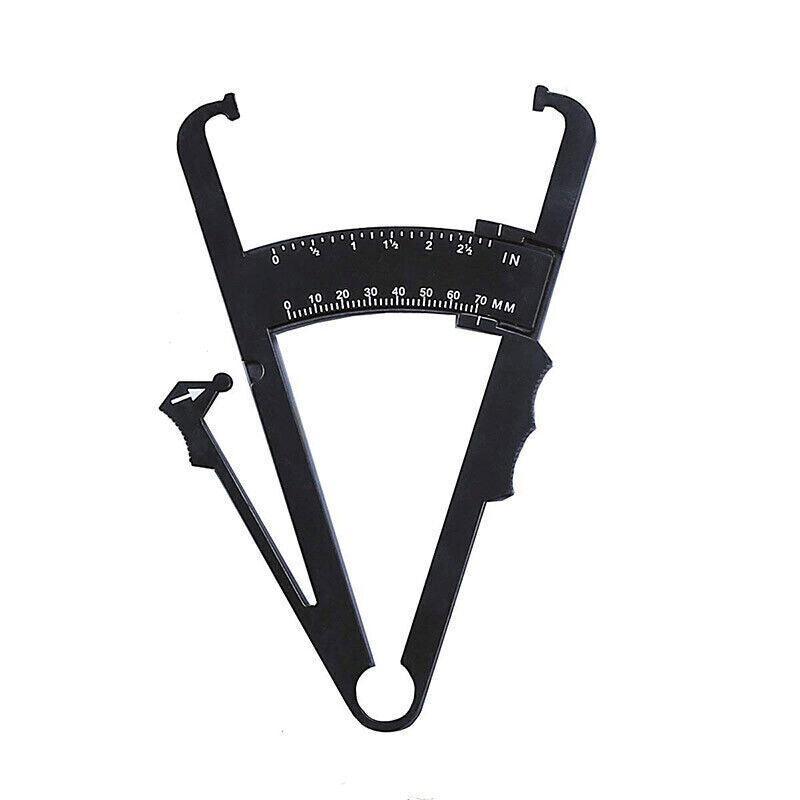 Body Fat Measurement Testing Caliper Skinfold Skin Fold Gym Weight Loss Test - White