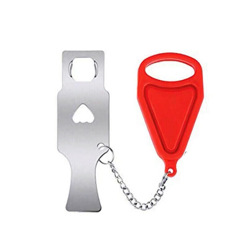 Portable Door Lock Hardware Travel Hotel Home Security Addalock Anti-Intrusion Device - Black
