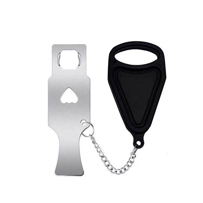 Portable Door Lock Hardware Travel Hotel Home Security Addalock Anti-Intrusion Device - Red