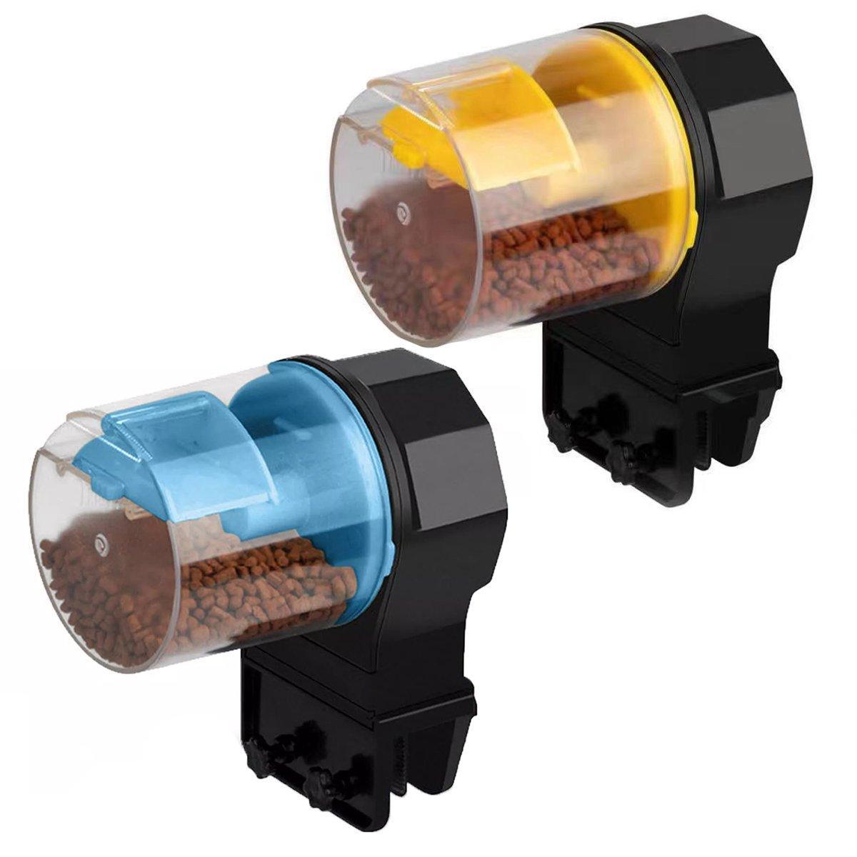 Intelligent Automatic Fish Feeder for Aquarium Large Capacity Timing Feeder - Yellow
