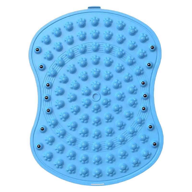 Soft TPE Foot Massage Mat Non-Slip Comfort Pad for Home Bathroom Use - Blue