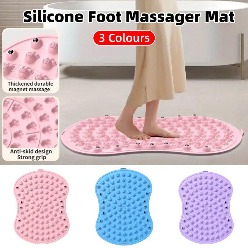 Soft TPE Foot Massage Mat Non-Slip Comfort Pad for Home Bathroom Use - Pink