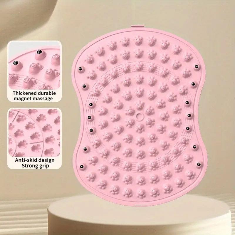 Soft TPE Foot Massage Mat Non-Slip Comfort Pad for Home Bathroom Use - Pink