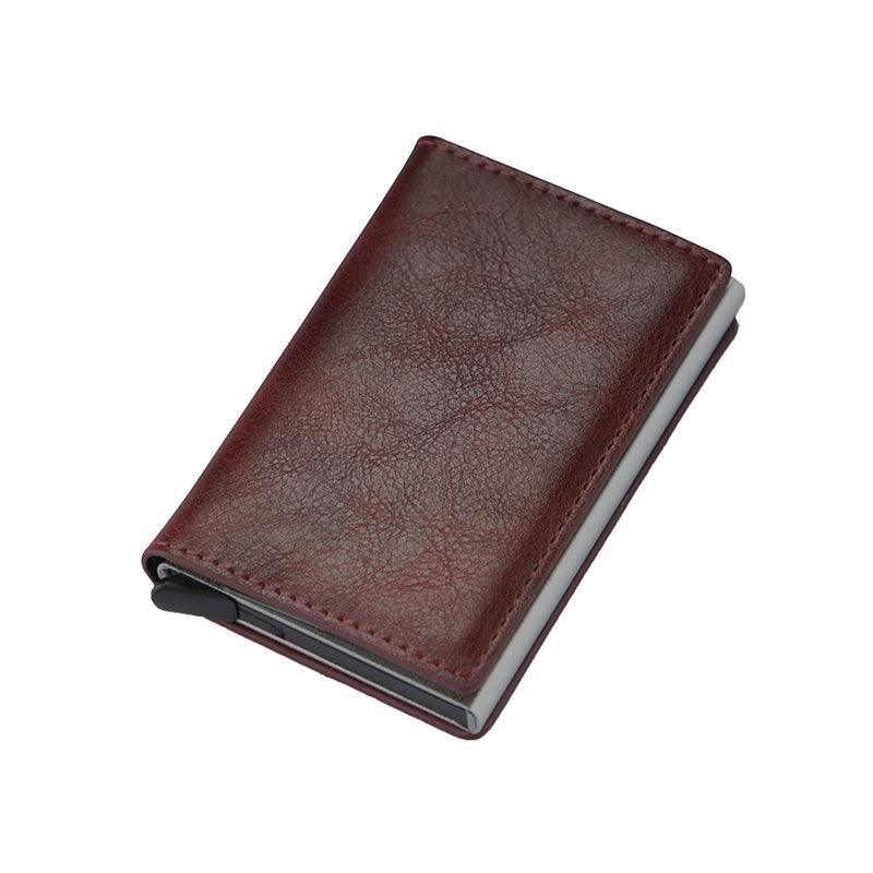 RFID Blocking Leather Card Wallet with Money Clip for Men Credit Holder - Yellow