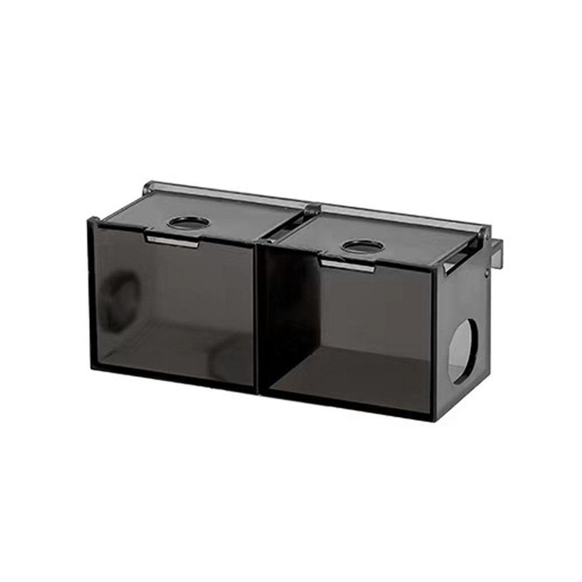 Fish Tank Filter Box 3in1 Oxygenating Wall Mount Built In Silent Water Purifier - White-2Grids