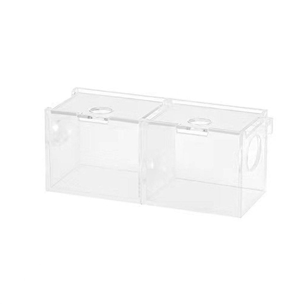 Fish Tank Filter Box 3in1 Oxygenating Wall Mount Built In Silent Water Purifier - White-2Grids