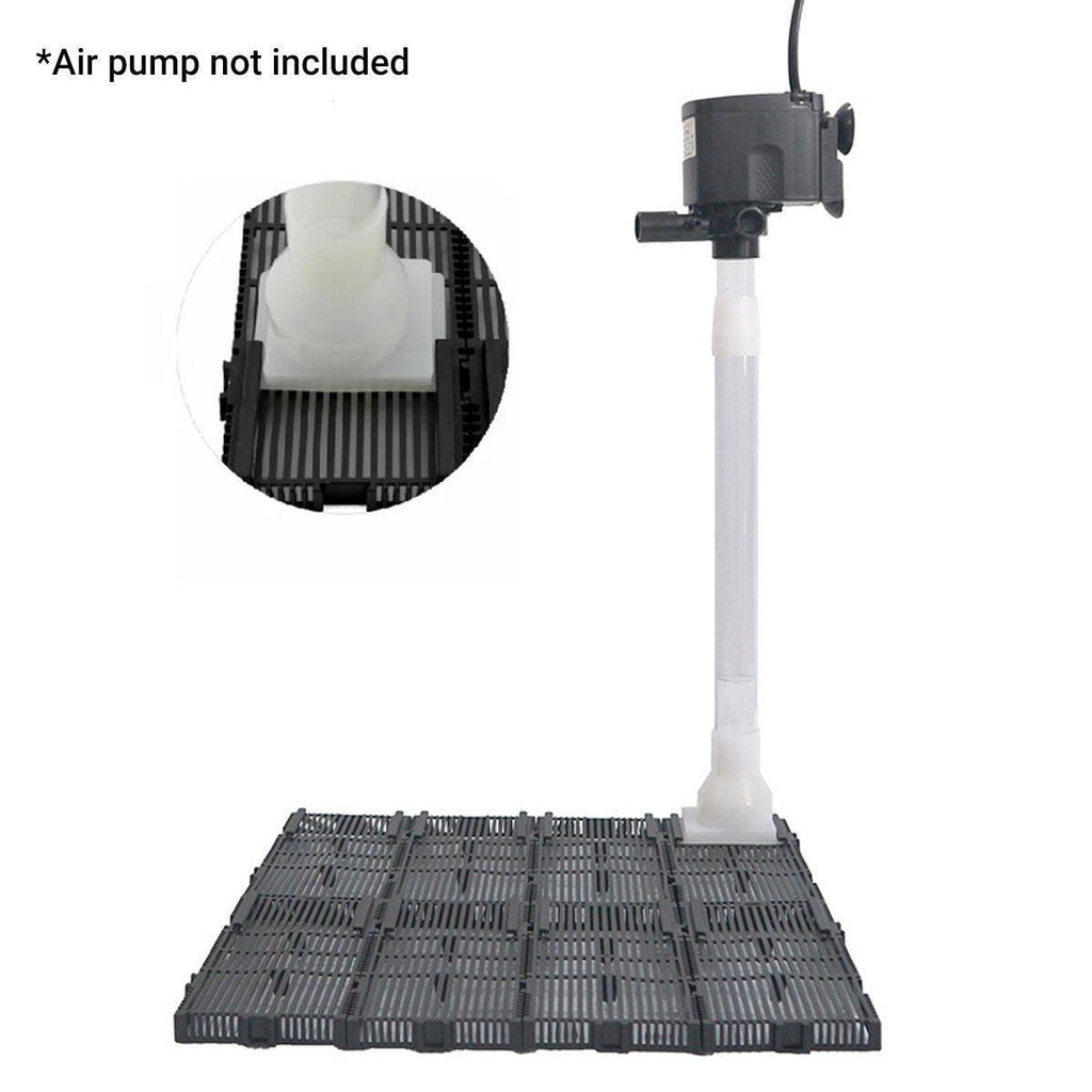 Aquarium Undergravel Filtration System 16pcs Set Underwater Fish Tank Filter Kit