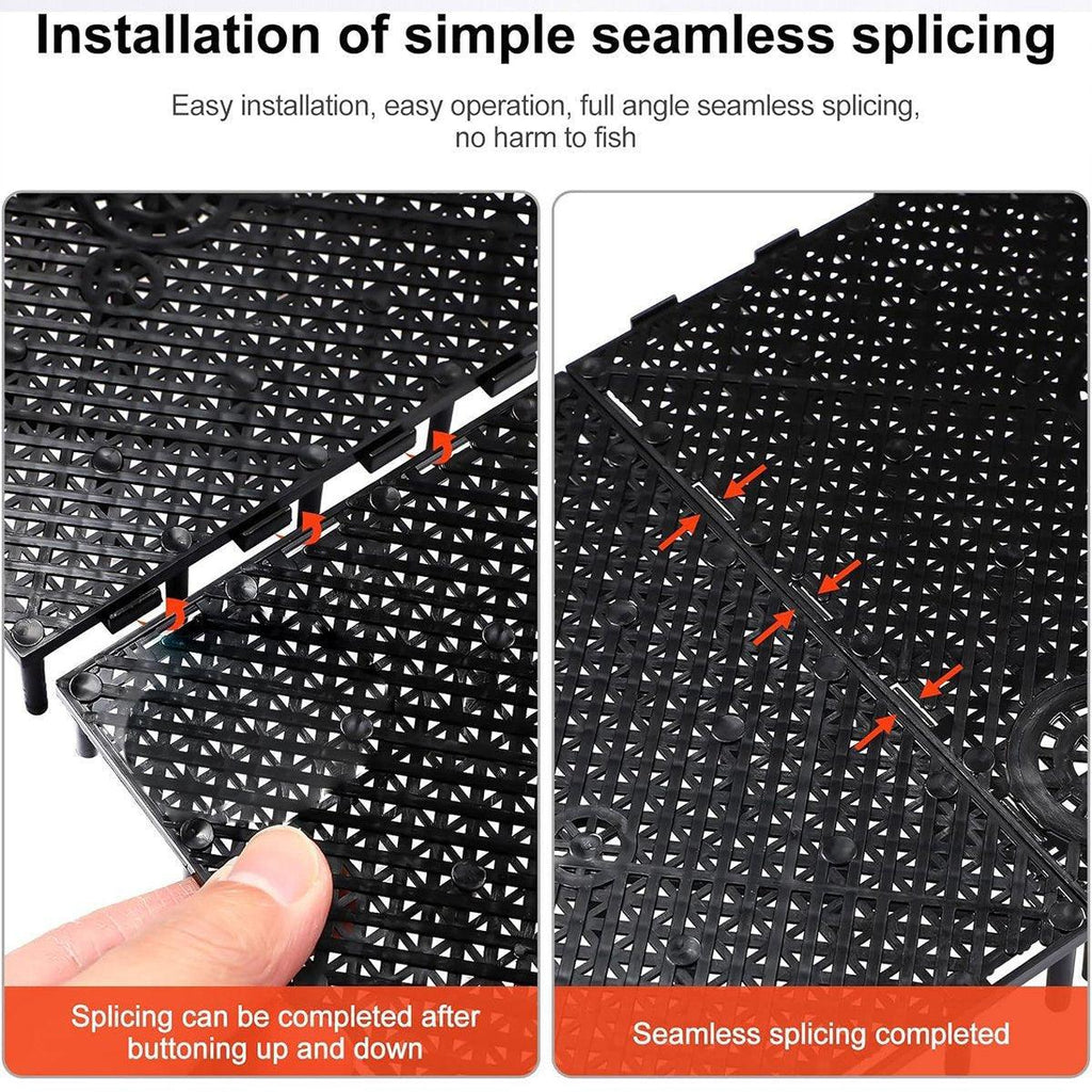 Fish Tank Aquarium Under Gravel Filter System Safe Filtration Plate Board Kit - Clear-10PCS