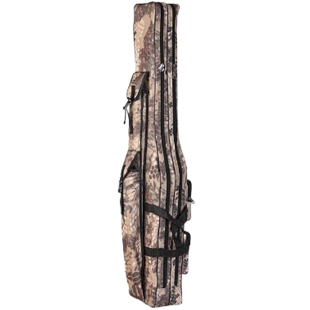 130cm Big Belly Fishing Tackle Bag Rod Storage Carry Case Outdoor Fishing Bag - Deep blue camouflage