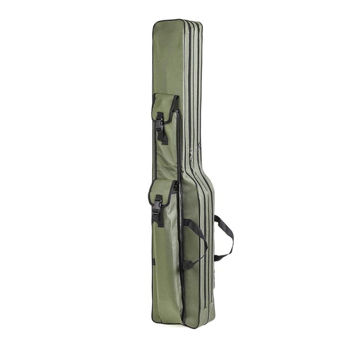 130cm Big Belly Fishing Tackle Bag Rod Storage Carry Case Outdoor Fishing Bag - Deep blue camouflage
