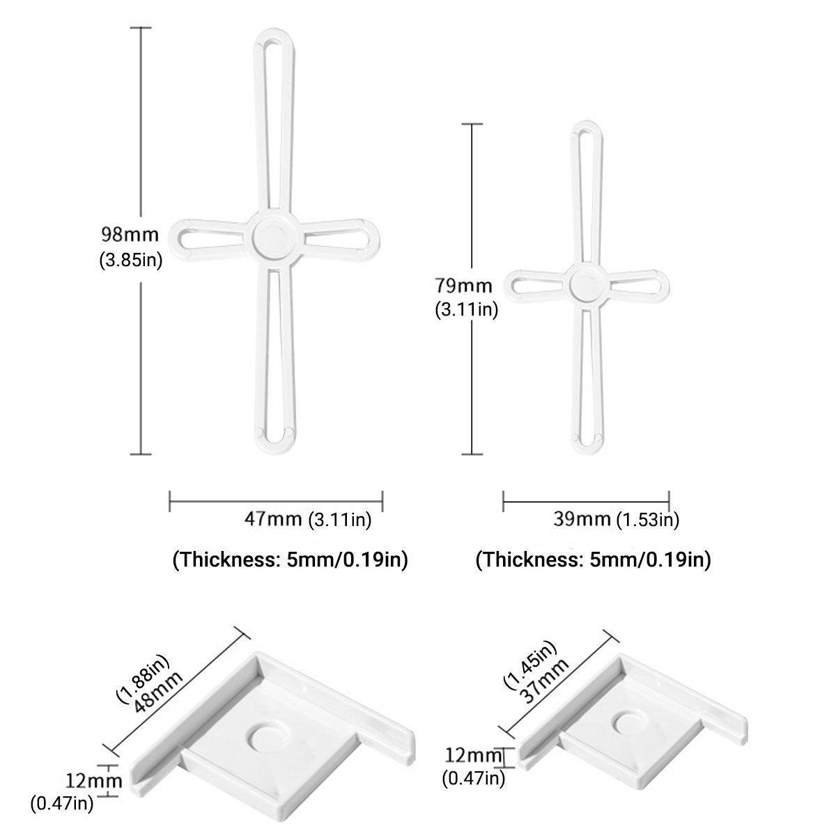 5pcs Plastic Fish Tank Base Bracket Corner Guard Stand Holder for Aquarium Tanks - White-S