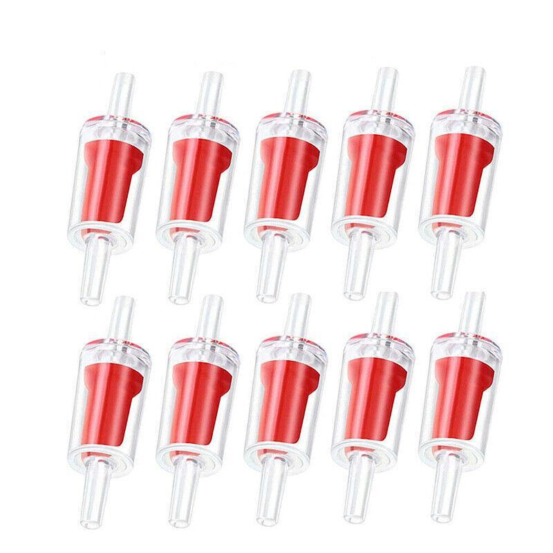 5/10X Check Valve Fish Tank Aquarium Air Pump Silicone Non-Return One Way Airline - 5PCS