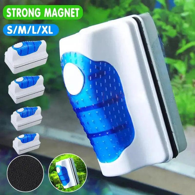 Aquarium Glass Cleaner Brush with Algae Magnet for Fish Tanks Cleaning - XL