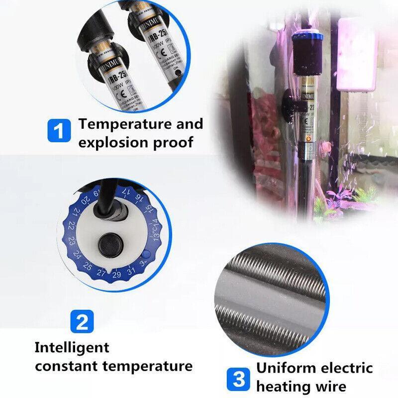 100W–500W Submersible Aquarium Temperature Regulator for Fish Tanks - 100W