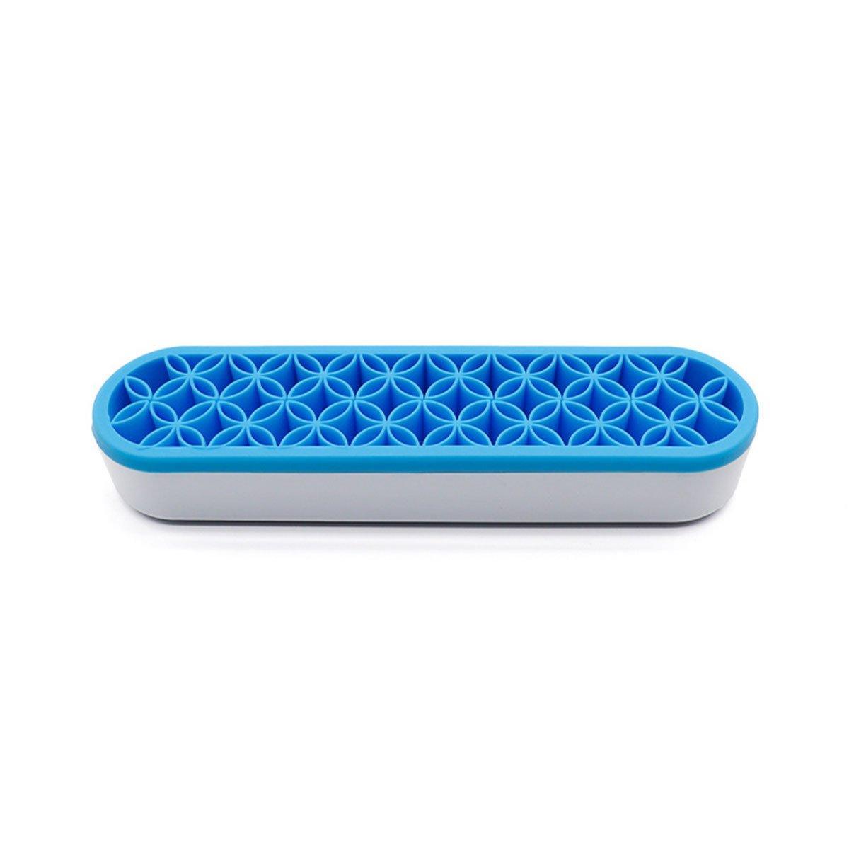 Silicone Makeup Organizer Cosmetic Storage Box Lipstick Brush Holder Desktop Box - Green