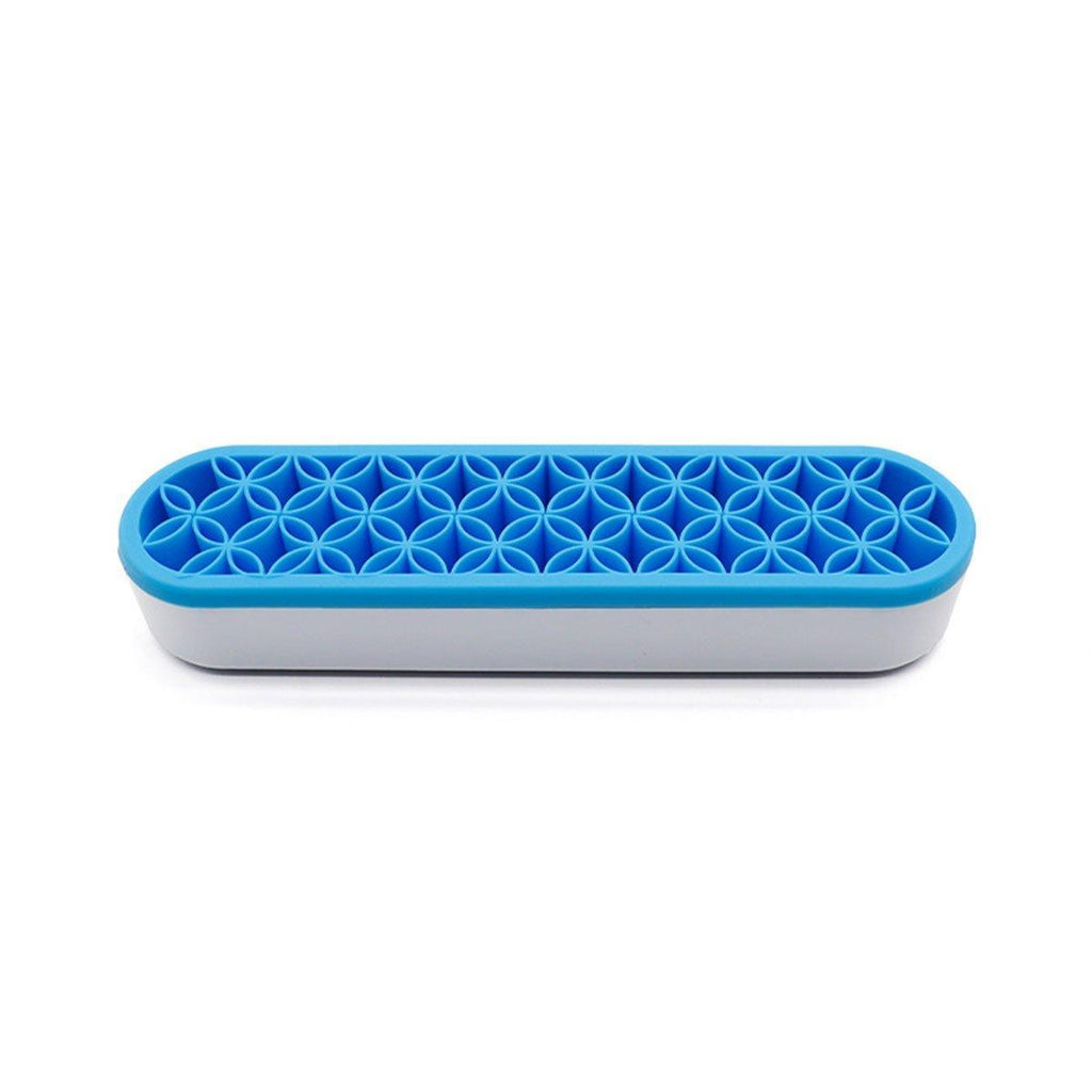 Silicone Makeup Organizer Cosmetic Storage Box Lipstick Brush Holder Desktop Box - Light Purple