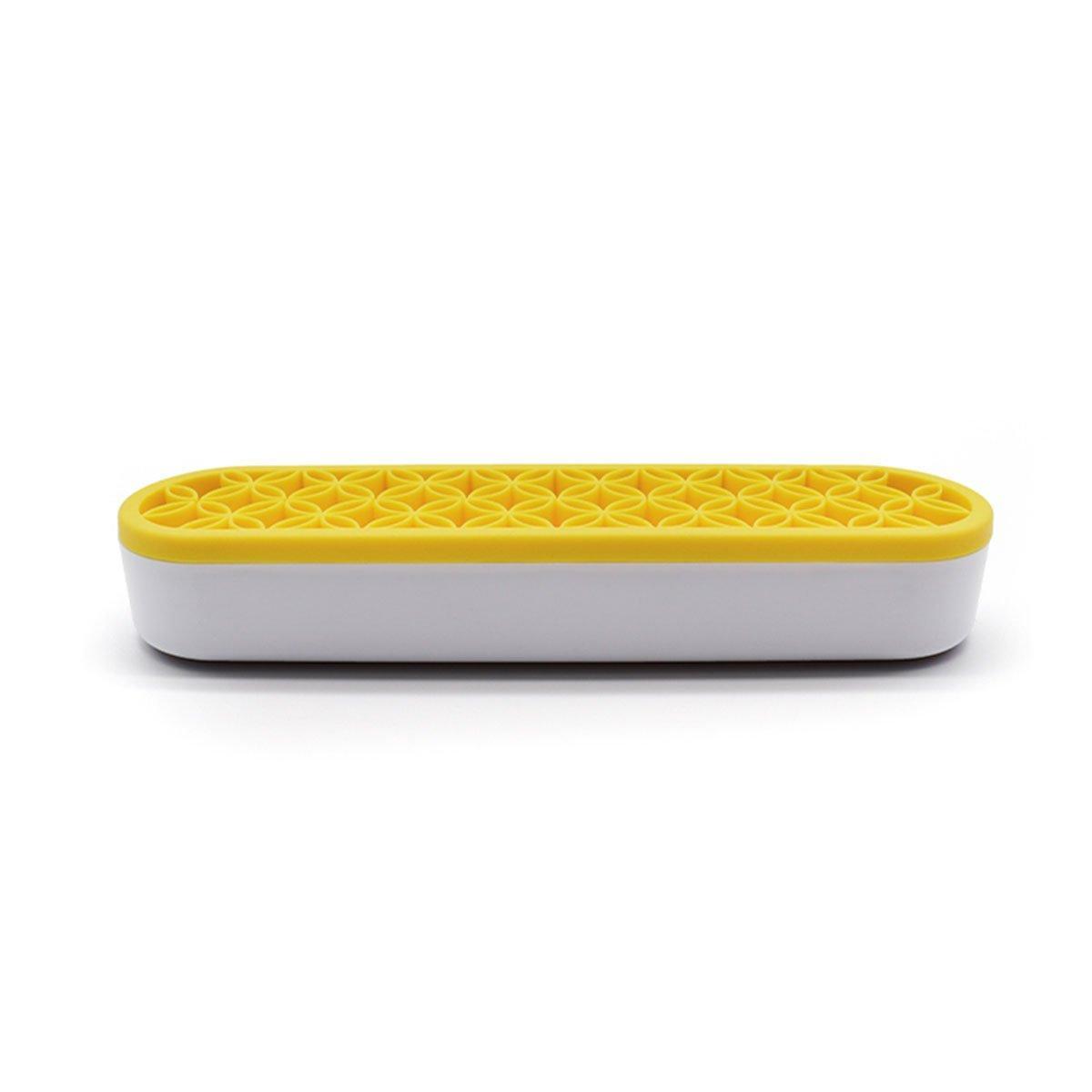 Silicone Makeup Organizer Cosmetic Storage Box Lipstick Brush Holder Desktop Box - Purple