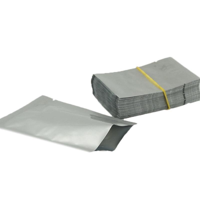Silver Open Top Aluminum Foil Packaging Bags Heat Seal Vacuum Food Pouches - 20X30CM