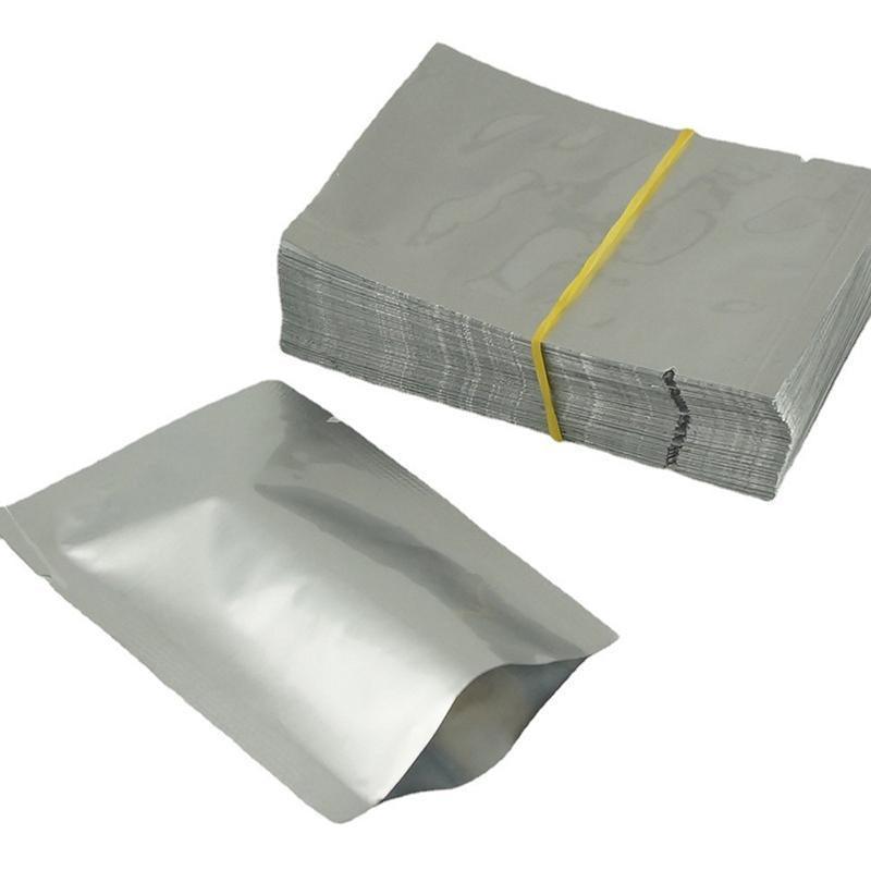 Silver Open Top Aluminum Foil Packaging Bags Heat Seal Vacuum Food Pouches - 30X40CM