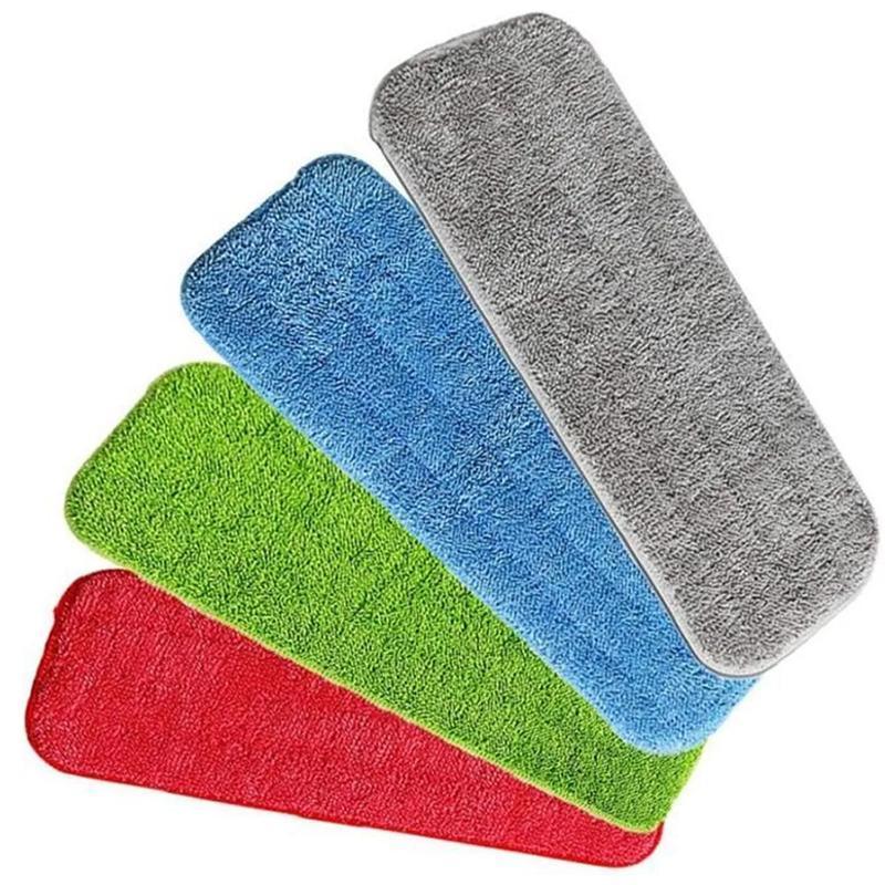 Replacement Microfiber Flat Mop Head Refill Floor Cleaning Pads Absorbent Cloths - Grey