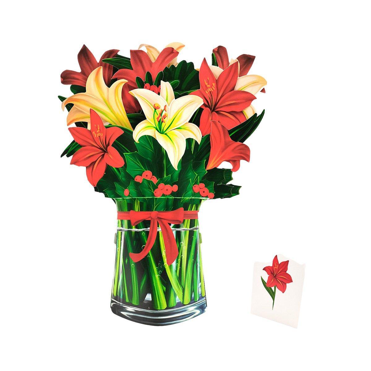 New Style 3D Pop Up Cards Paper Flower Bouquet Greeting Card for All Occasions - Flower Butterfly