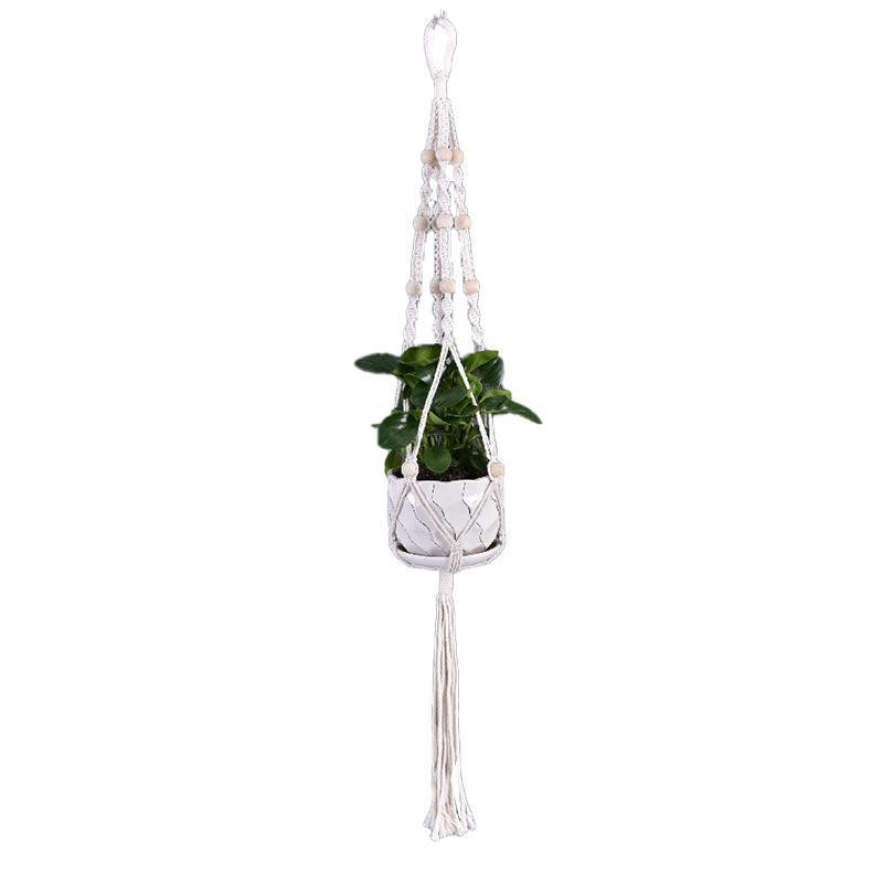 Macrame Plant Flower Pot Holder Hanger Hanging Planter Basket Hemp Rope Braided - #11