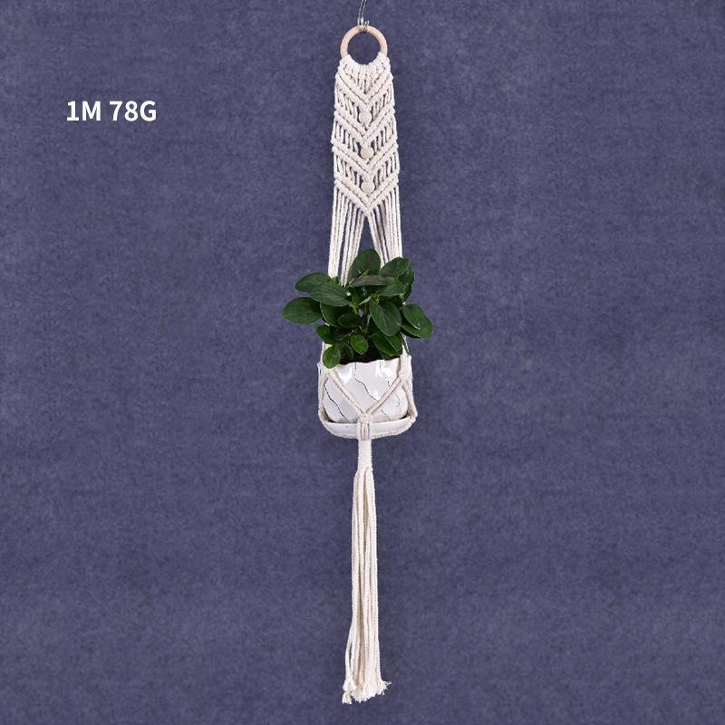 Macrame Plant Flower Pot Holder Hanger Hanging Planter Basket Hemp Rope Braided - #15