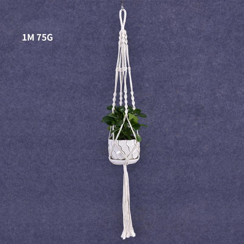 Macrame Plant Flower Pot Holder Hanger Hanging Planter Basket Hemp Rope Braided - #17