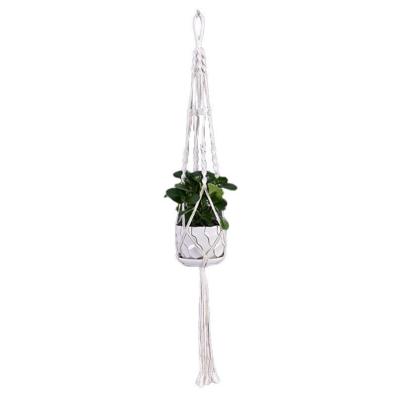 Macrame Plant Flower Pot Holder Hanger Hanging Planter Basket Hemp Rope Braided - #17