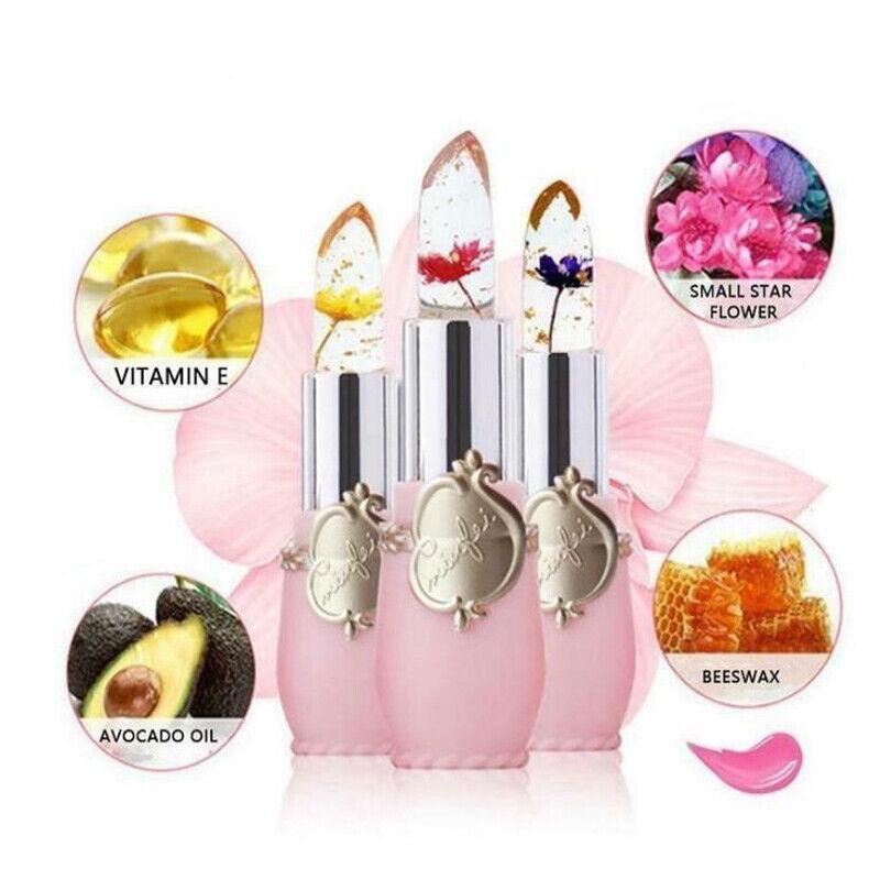 Flower Lipstick Color Jelly Transparent Magic Changing Lip Temperature Change Au - Green