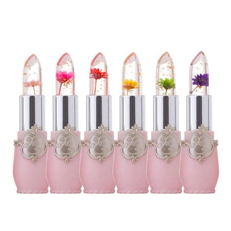 Flower Lipstick Color Jelly Transparent Magic Changing Lip Temperature Change Au - Yellow