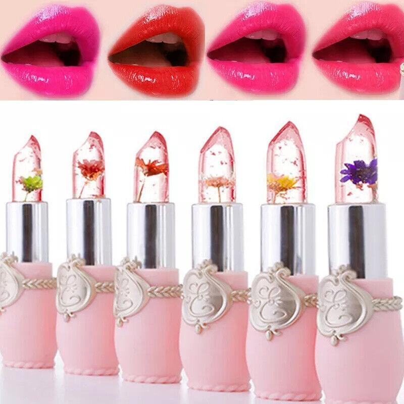 Flower Lipstick Color Jelly Transparent Magic Changing Lip Temperature Change Au - Yellow