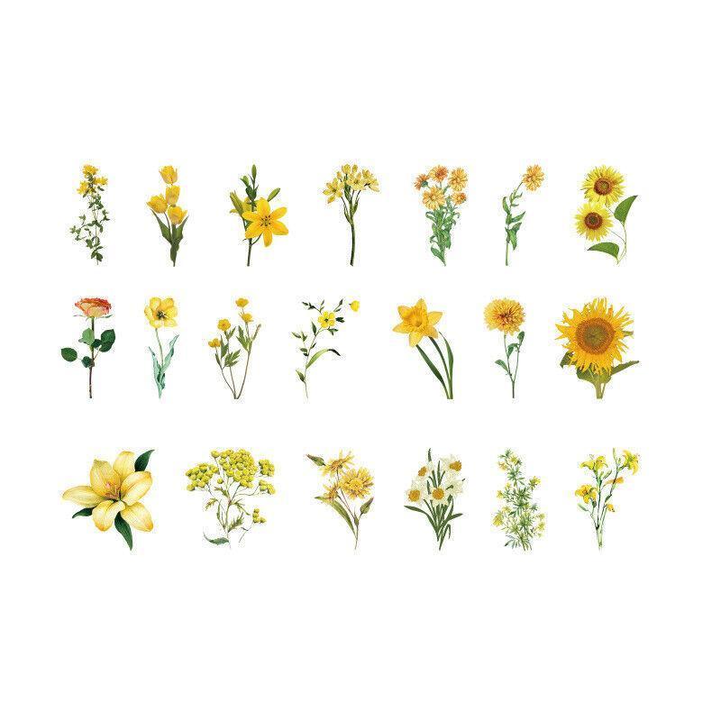 Scrapbooking Flower Stickers Pet Transparent Sticker - A