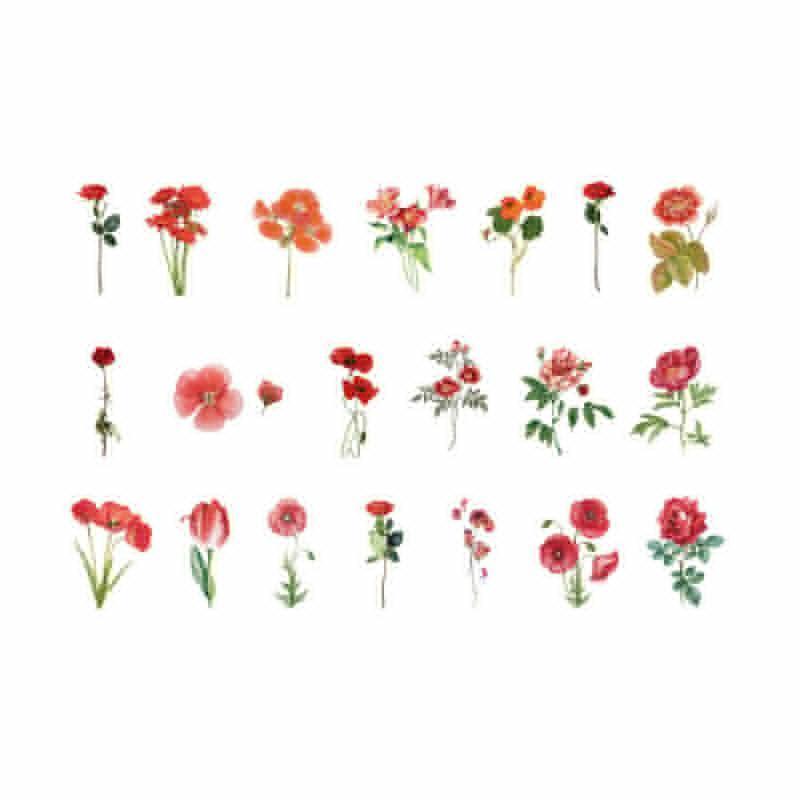 Scrapbooking Flower Stickers Pet Transparent Sticker - B