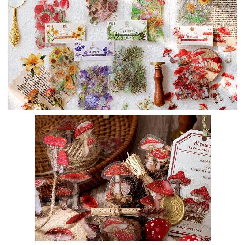 Scrapbooking Flower Stickers Pet Transparent Sticker - F