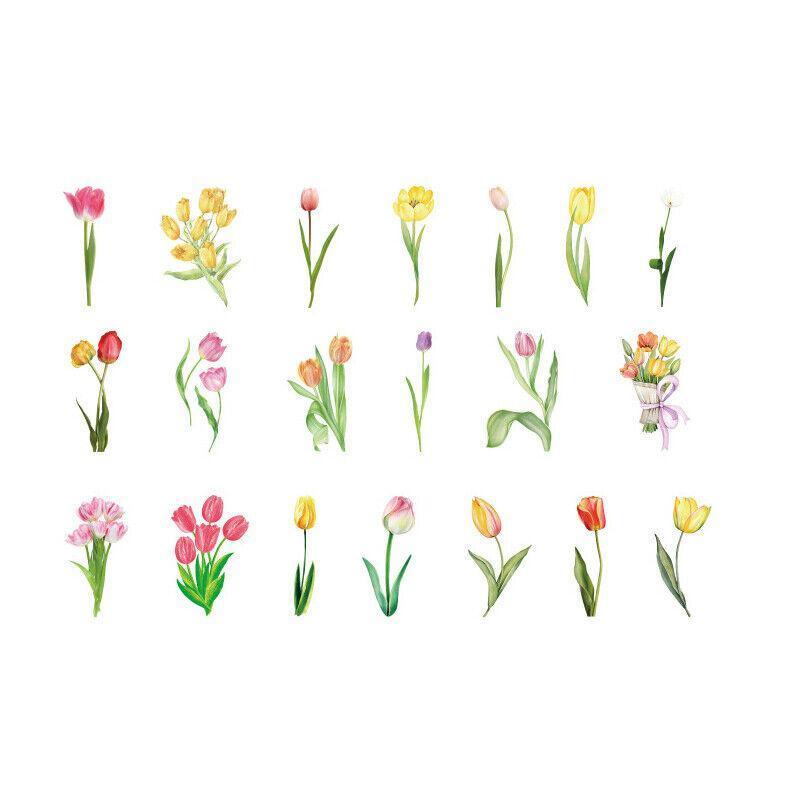 Scrapbooking Flower Stickers Pet Transparent Sticker - H