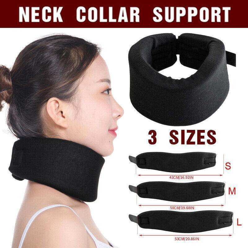 Soft Foam Neck Support Brace Cervical Device Collar Pain Traction Relief Black - S