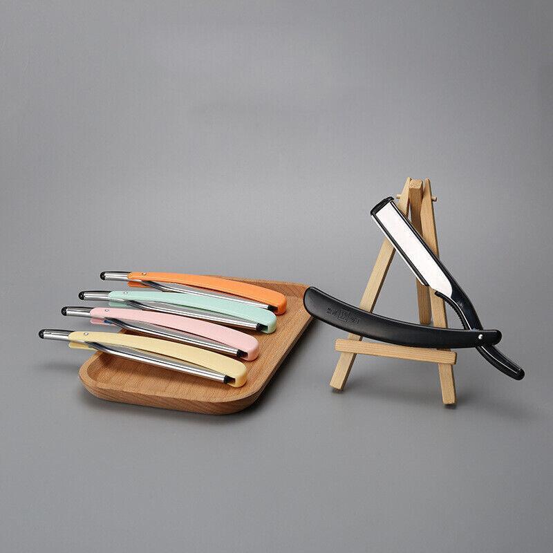 Old Shaver Razor Eyebrow Knife Folding Manual Shaver Holder Home Salon Tool Au - Black+10PCS Blades