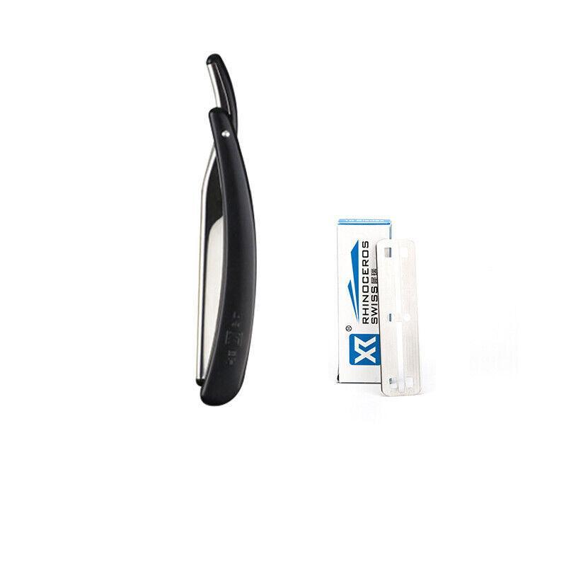 Old Shaver Razor Eyebrow Knife Folding Manual Shaver Holder Home Salon Tool Au - Green+10PCS Blades