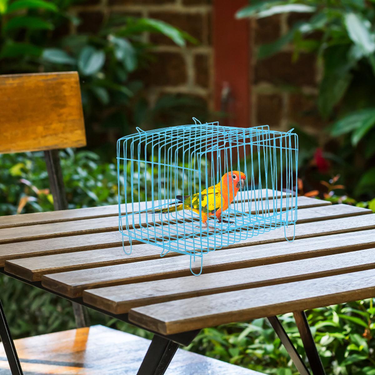 Small Bird Transport Collapsible Cage Travel Pet Carrier Portable Folding Cage - S