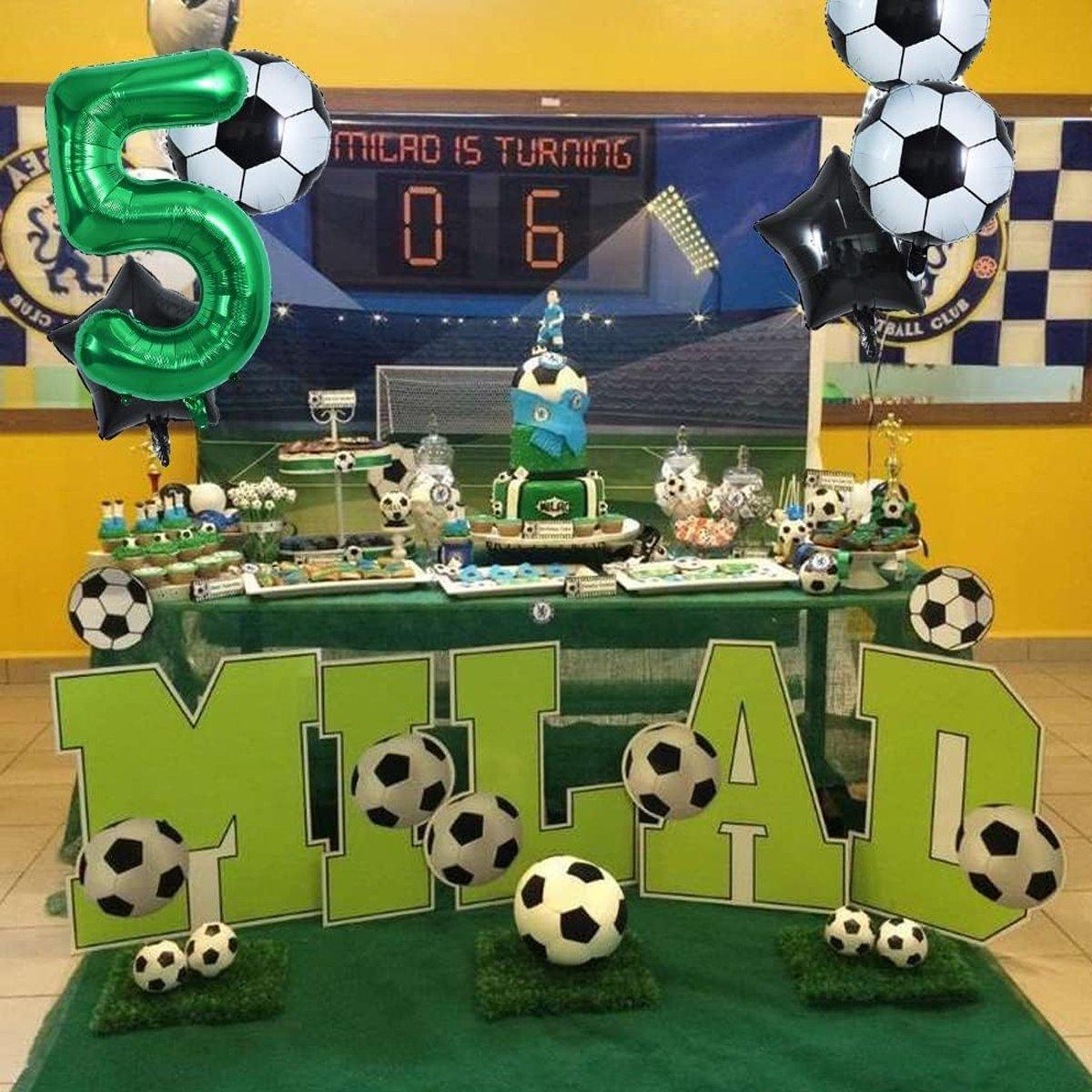 32 Inch Green Soccer Balloons 5 Pieces Set World Cup Birthday Party Decoration - 10
