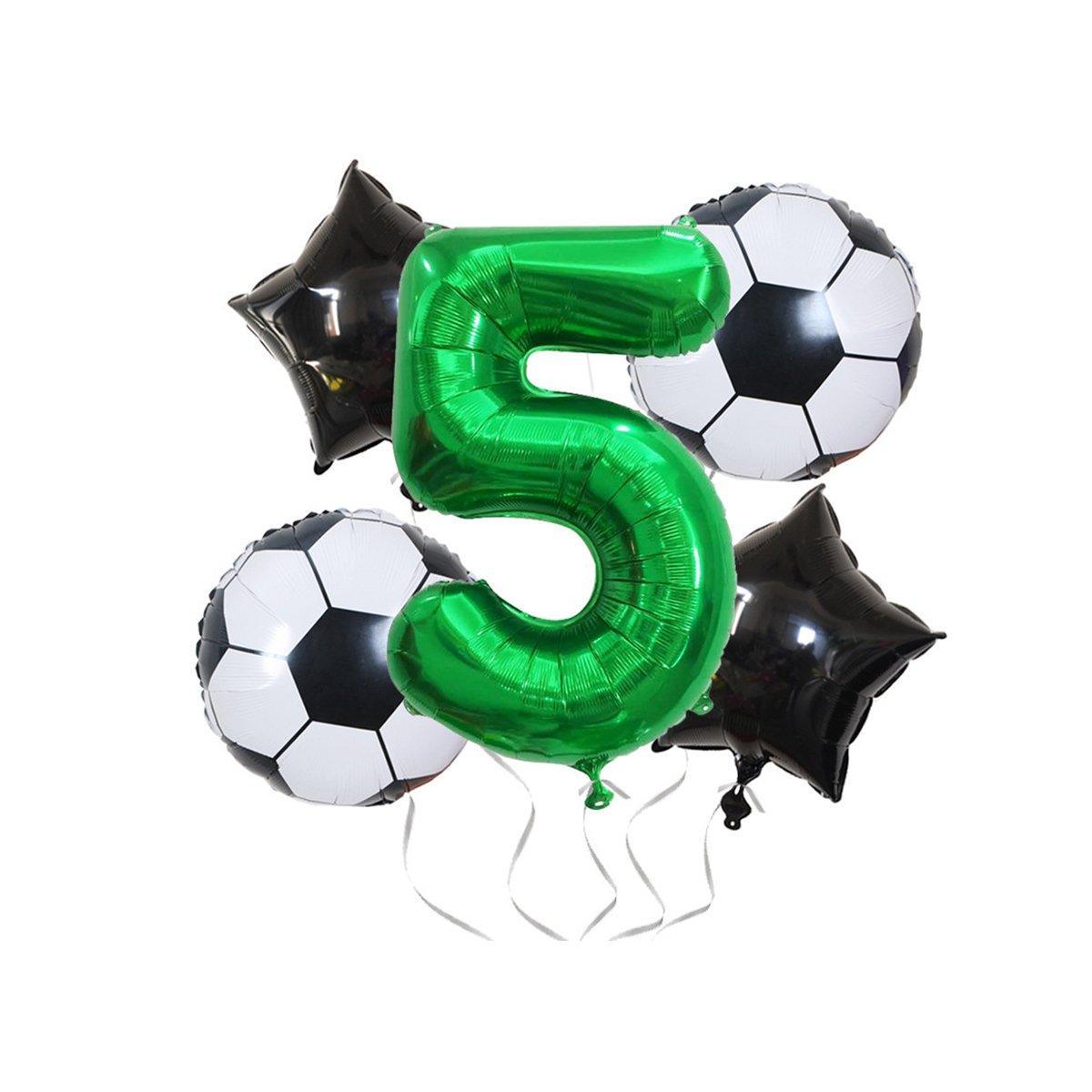 32 Inch Green Soccer Balloons 5 Pieces Set World Cup Birthday Party Decoration - 10