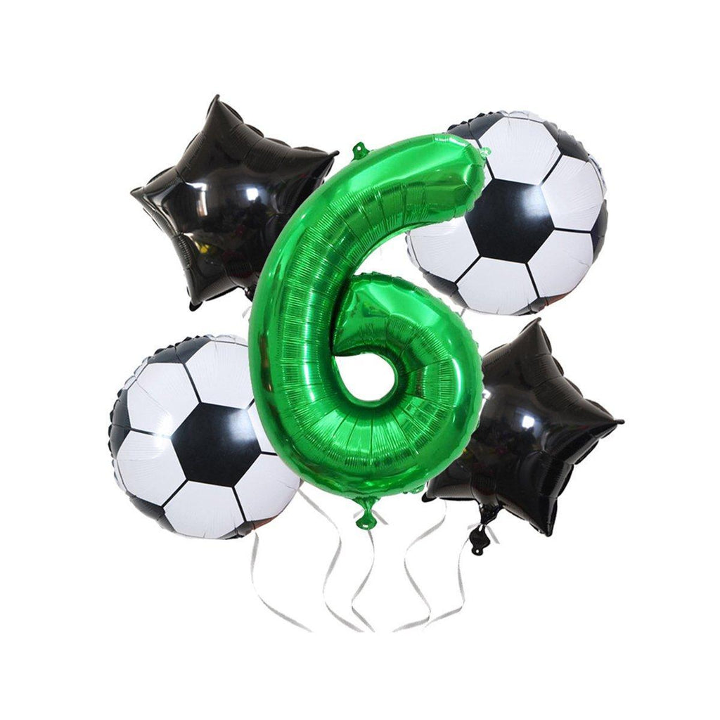 32 Inch Green Soccer Balloons 5 Pieces Set World Cup Birthday Party Decoration - 10