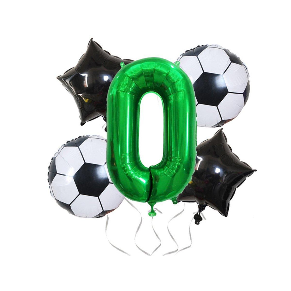 32 Inch Green Soccer Balloons 5 Pieces Set World Cup Birthday Party Decoration - 10