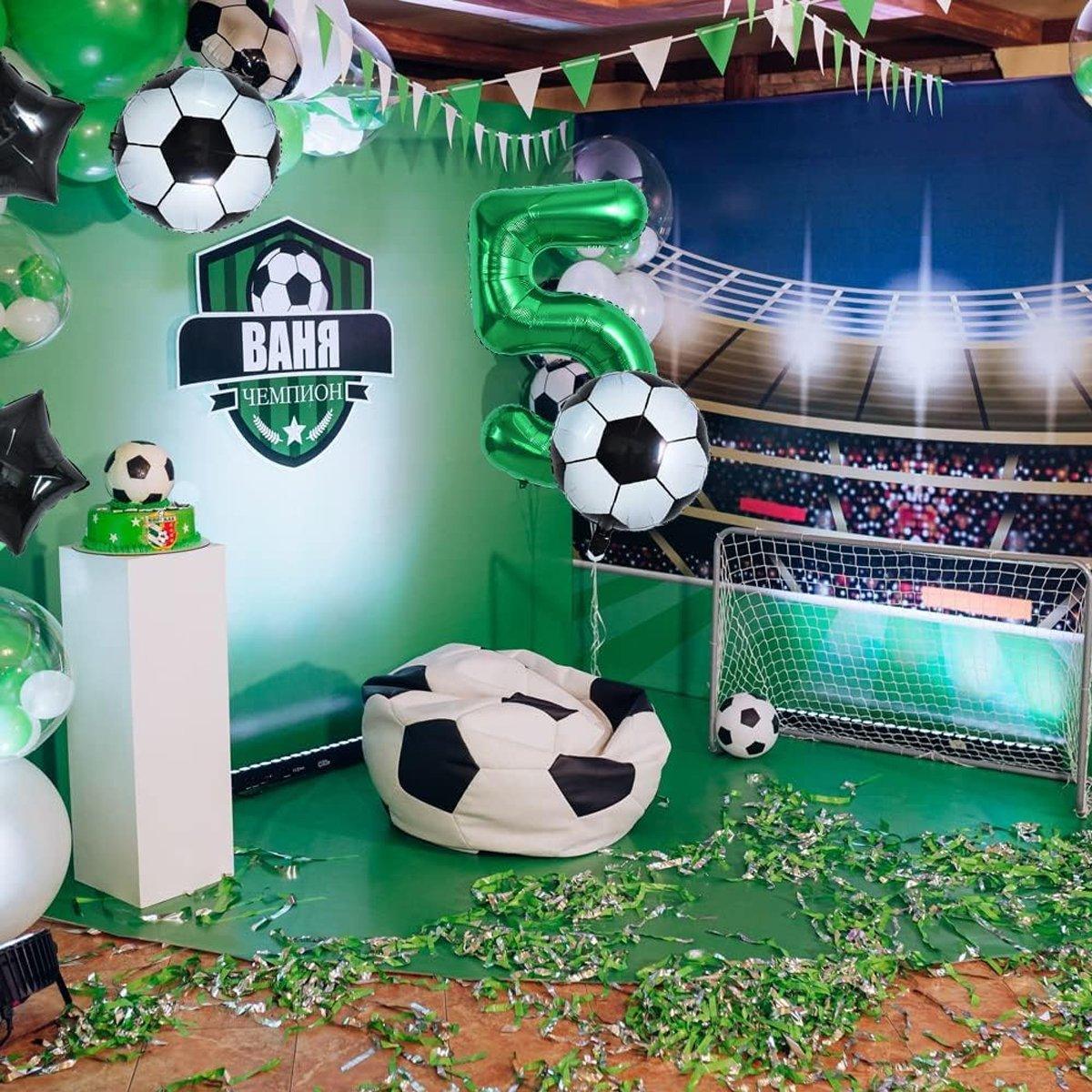 32 Inch Green Soccer Balloons 5 Pieces Set World Cup Birthday Party Decoration - 9